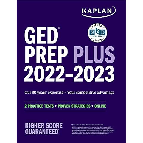 GED Test Prep Plus 2022-2023: Includes 2 Full Length Practice Tests, 1000+ Practice Questions, and 60 Hours of Online Video Instruction (Kaplan Test Prep) Cover
