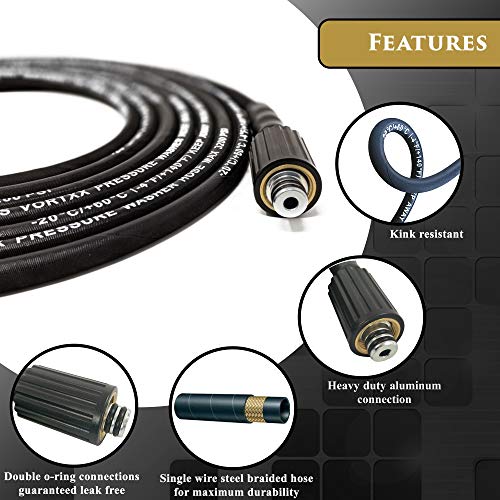 Heavy Duty 30ft Universal Pressure Washer Hose 1/4