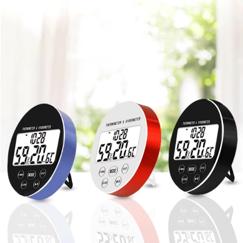 Timer Circular Temperature Humidity Meter with Indoor Digital Display