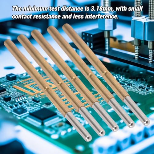 Image of Spring Test Probes, 100Pcs P125-J High Accuracy Round Pogo Pins for PCB Board Testing Contact