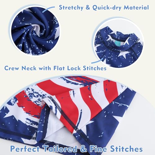 Girls Short Sleeve Rash Guard Swim Shirt for Girls Hawaiian Swimsuits UPF 50+ Sun Protection Swim Top Bathing Suit 3-16 Years4