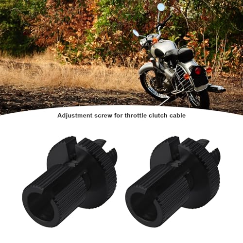 Be In Your Mind 2 x Bremskupplungskabel, Leitungseinstellschraube, M10 x 1,25, Drosselklappen-Einstellschraube für Motorrad, Fahrrad, Roller, ATV, Schwarz
