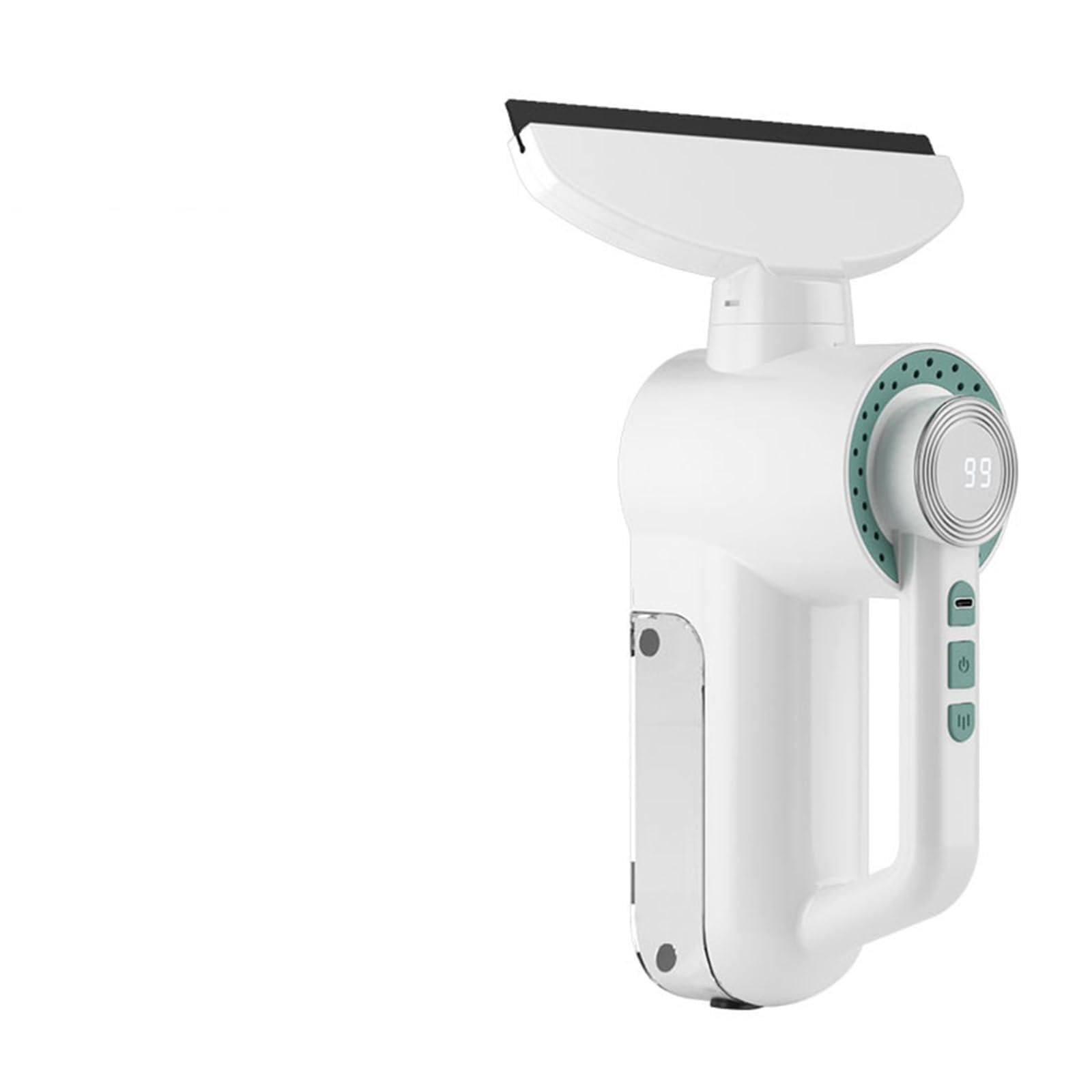 Elektrischer Fenstersauger mit Teleskopstange, 28 cm Saugdüse, Akku, mit Sprühflasche, für Fenster, Duschtüren und Spiegel