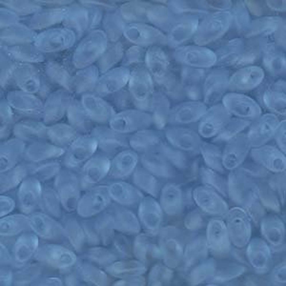 Miyuki Light Sapphire Matte 100 Grams 4x7mm Long Magatama Japanese 800 Glass Fringe Seed Beads
