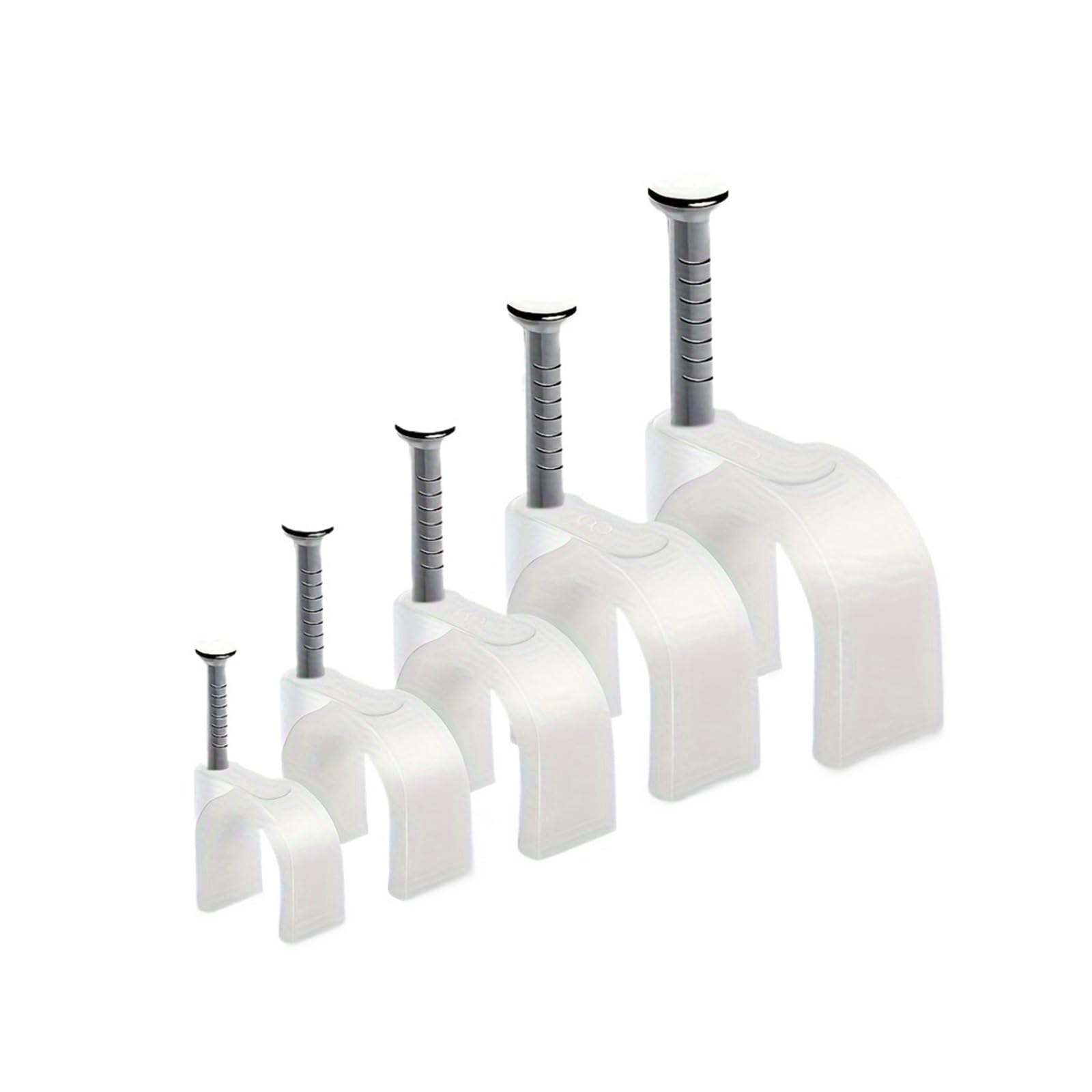 Clavos Clips for cables, Abrazaderas for con clip de alambre for clavos acero 4,5,6,8,10 mm(8mm)