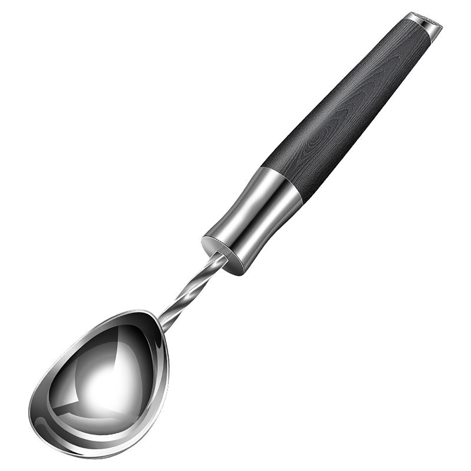 Cuillère à Glace Cuillère à crème glacée en acier inoxydable, cuillère à glace multifonctionnelle for creuser à la maison, cuillère à pastèque Cuillère