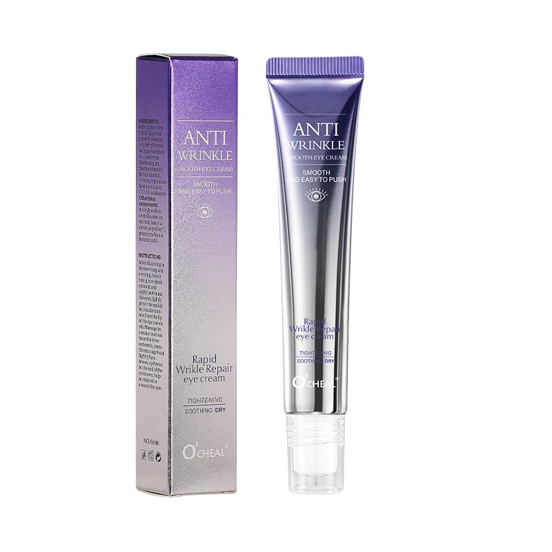 O'CHEAL Rollerball Massager Feuchtigkeitsspendende Augencreme Anti-Augenringe Straffende Augencreme Serum Hyaluronsäure Augenpflege 20g