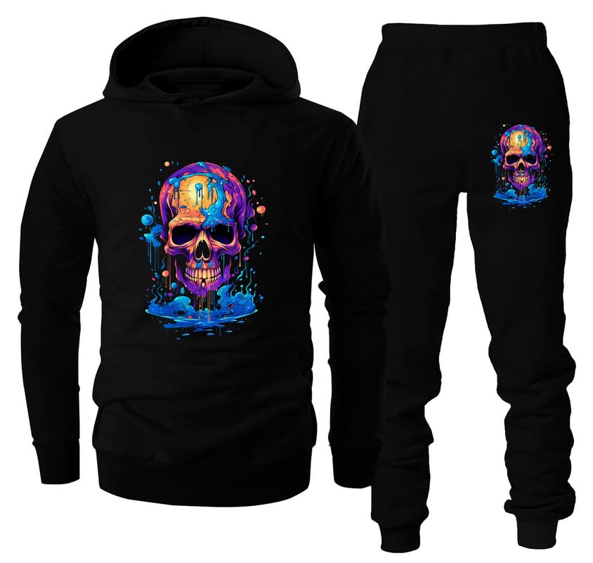 YSYZSDS Men's Tracksuit 2 Piece Set - Graphic Hoodie Sweatsuits Athletic Jogging Pullover Hoodies Sweatshirt and Sweatpants