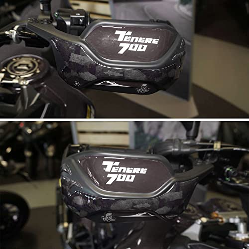 labelbike - 3D Stickers Protections HandProtections Compatible with Yamaha Tenere 700 World Raid from 2022 - Color Midnight Black