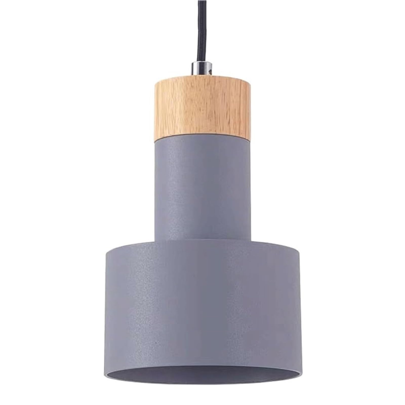 HXYSXHJUO Industrial Wrought Iron Pendant Lamp - E27 Single-Head Chandelier for Porch & Bar Décor, Adjustable Ceiling Lighting Fixture(Grey)