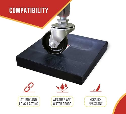 Miniatura 43 de Mytee Products Paquete de 4 almohadillas de refuerzo medianas de 24 x 24 pulgadas y 1.5 pulgadas, color negro para grúa, camión de auxilio, remolque