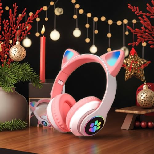 YUSONIC Cat Ear Bluetooth Headphones for Kids & Adults...