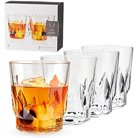 Viski Shatterproof DOF Drinking Glasses Cover