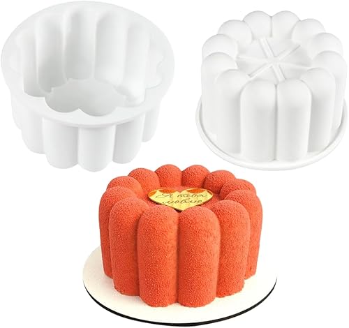 Miniatura 14 de Molde de silicona para mousse, moldes de postre de 8 cavidades para pastel de queso, chocolate, gelatina, pudín, helado, flexible, antiadherente,