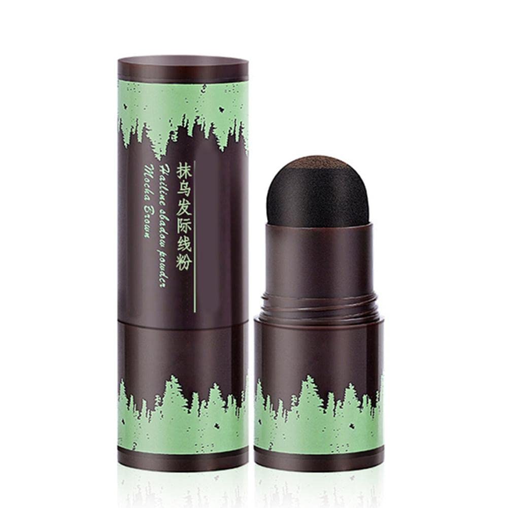 Dark Brown Hairline Powder Stick - Instantly Cover Gray Roots & Thin Hair with Waterproof Hair Shadow Powder Hair Filler Sponge Pen for Root Touch Up & Hair Touch-Up