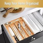 Silverware Organizer Kitchen Drawer Organizer Utensil Organizer Bamboo Silverware Holder Cutlery Organizer in Drawer Flatware Organizer Tray(5 slots, Natural - Image 5