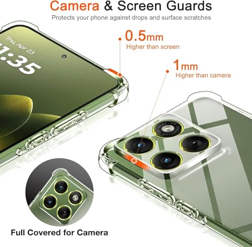 Image of Lustree Back Cover Case Compatible with Motorola Moto Edge 70 | Soft TPU Anti-Shock Bumper Case with Reinforced Corners cam Protection