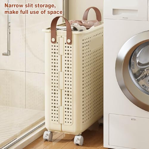 Panier à vêtements pliables avec roues pour couloir