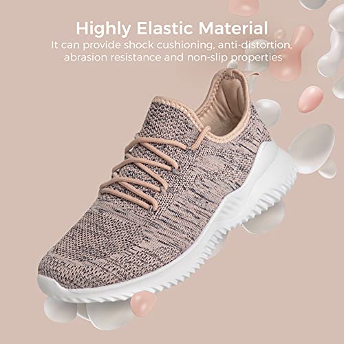 Image of Flysocks Slip On Sneakers for Women-Non Slip Gym Sports Shoes Lightweight Comfortable Walking Tennis Shoes, B- Pink Navy Mix, 9.5