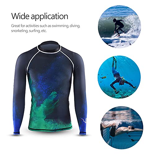 Chaqueta de neopreno para hombre con protección UV, manga larga, transpirable y de secado rápido para snorkel, surf y natación, resistente al agua salada con ajuste ergonómico (3XL) miniatura 3