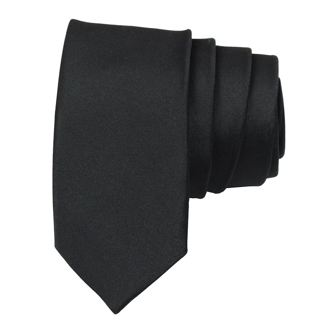 Classy Black Slim Necktie