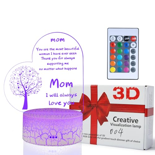 Image of Rarasy Gifts for Mothers: Thanksgiving, Birthday, Mother's Day - 3D Night Lights for Room Decoration