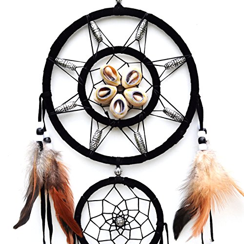 Urdeoms Dream Catcher Handmade Wall Hanging Home Decor Dream Catcher with Feathers Dia 6.29"(NO.8)