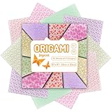 Joycat Carta per origami pastello che si illumina al buio, 50 fogli da 15,2 x 15,2 cm, morbidi e luminosi per bambini e progetti creativi, ideali per scrapbooking, biglietti e artigianato fai da te