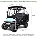 10L0L Upgrade 4 Passengers Golf Cart Enclosure for Club Car Precedent - Short Roof Deluxe 600D Enhanced Waterproof Windproof Transparent Golf Cart Driving Rain Cover with 4 Heavy Duty Zippers