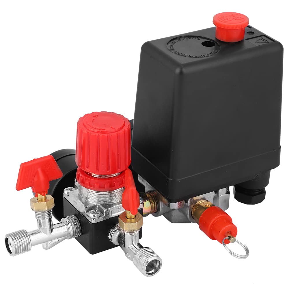 Pressure Switch Air Compressor Pressure Switch Control Valve Assembly Square Four Holes Air Compressor Part(A)