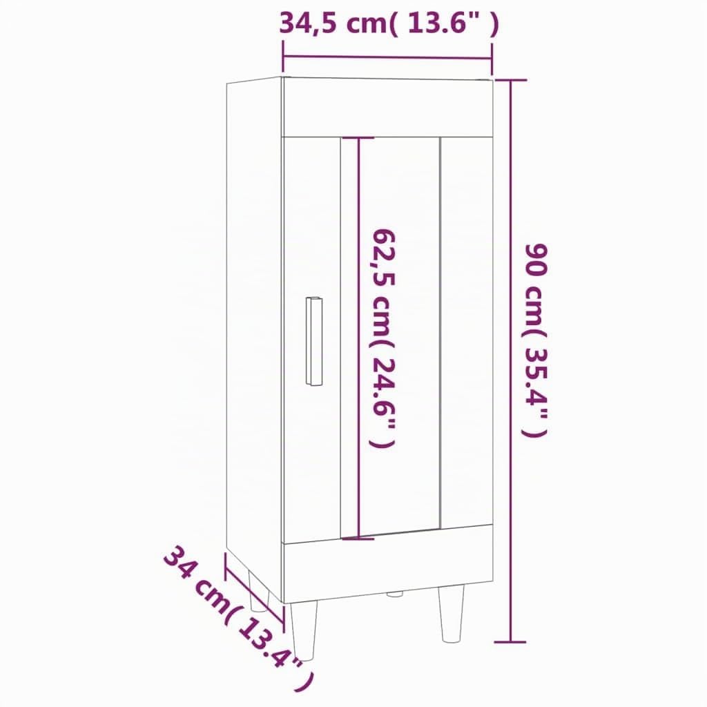 vidaXL Aparador Auxiliar Mueble Almacenamiento Teléfono Salón Sala de Estar en Casa Habitación Decoración de Madera Contrachapada Blanco