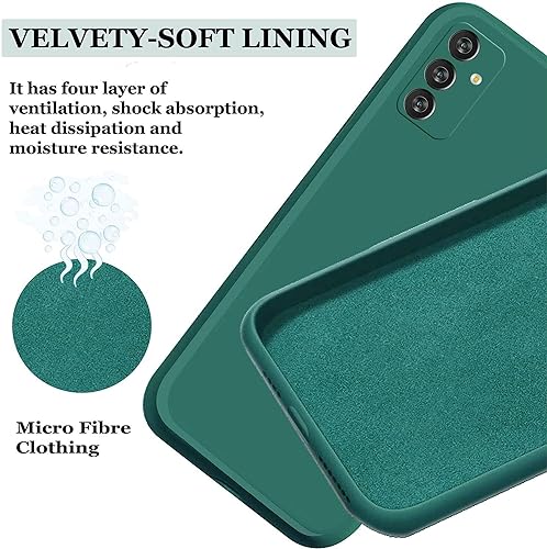Image of A rtistque Liquid Silicone Back Cover Case for Samsung Galaxy F34 5G Shockproof TPU Soft Flexible with Camera Protection - Green