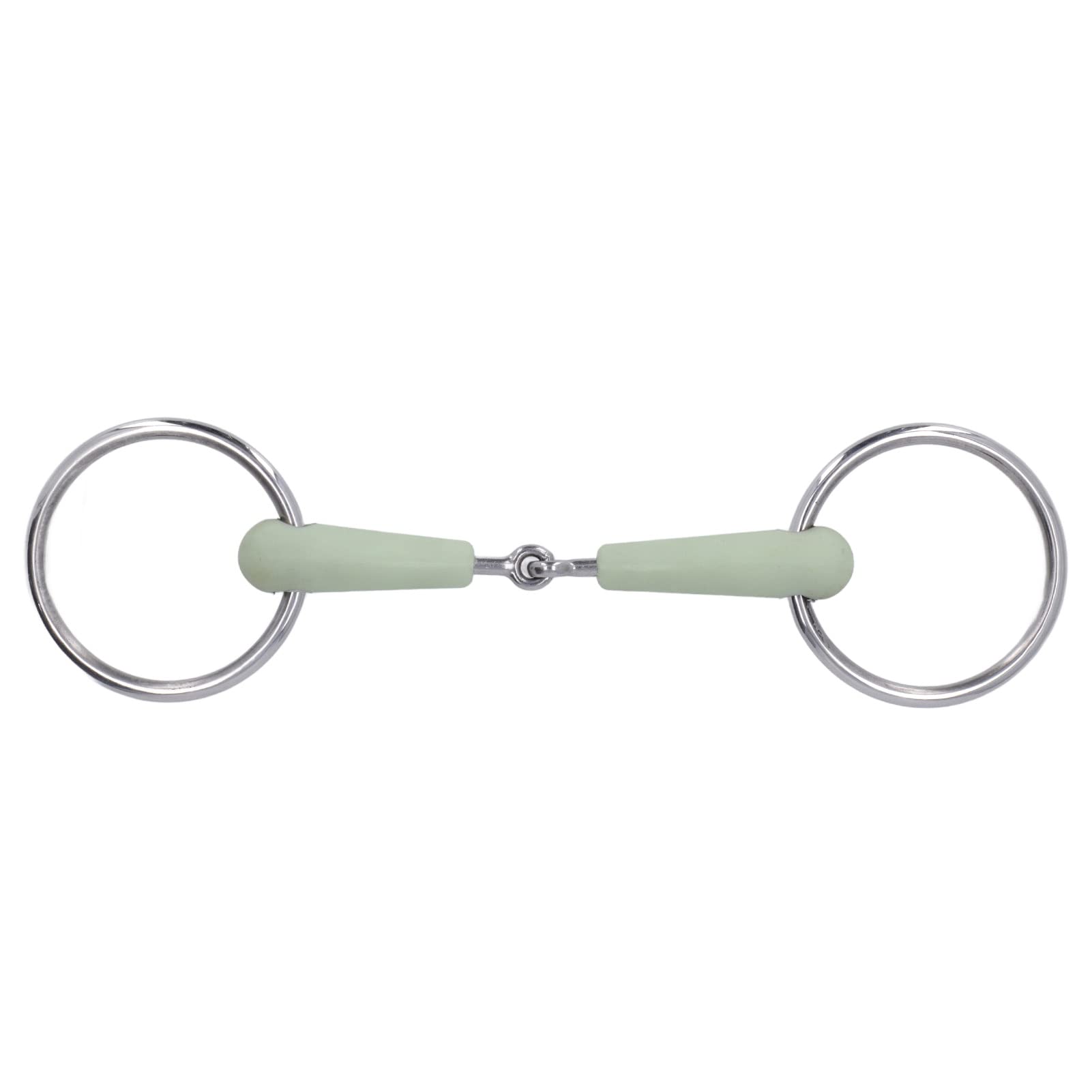 aqxreight Filetto per Bocca di Cavallo Rigido in Acciaio Inossidabile, Punta per Attrezzatura per Allenamento Equestre Antiruggine, Durevole, Filetto per Bocca di Cavallo da 130 Mm con