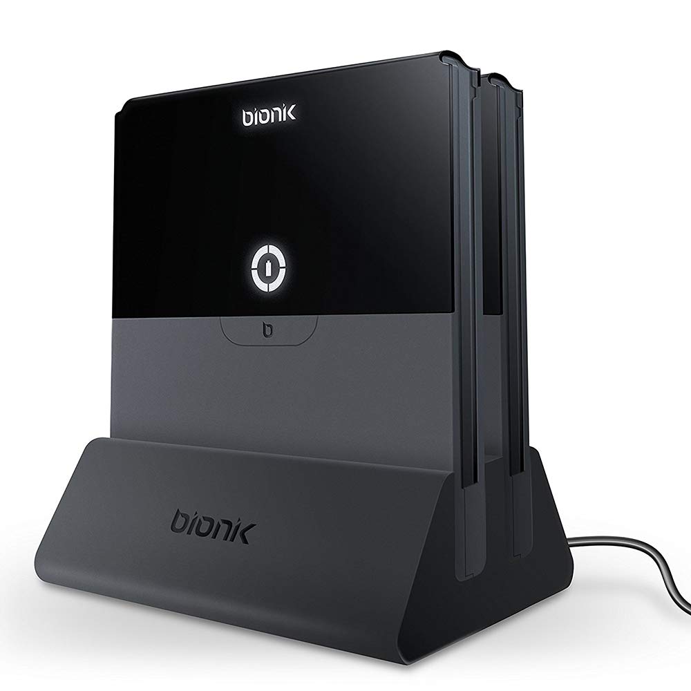 Bionik Power Plate Duo Charging Grips: Compatible with Nintendo Switch, 2 Slim 5500 mAh Battery Packs, Recharge Switch or Joy Cons 3 Times, Dual Dock, Carrying Bags, USB C Adapters