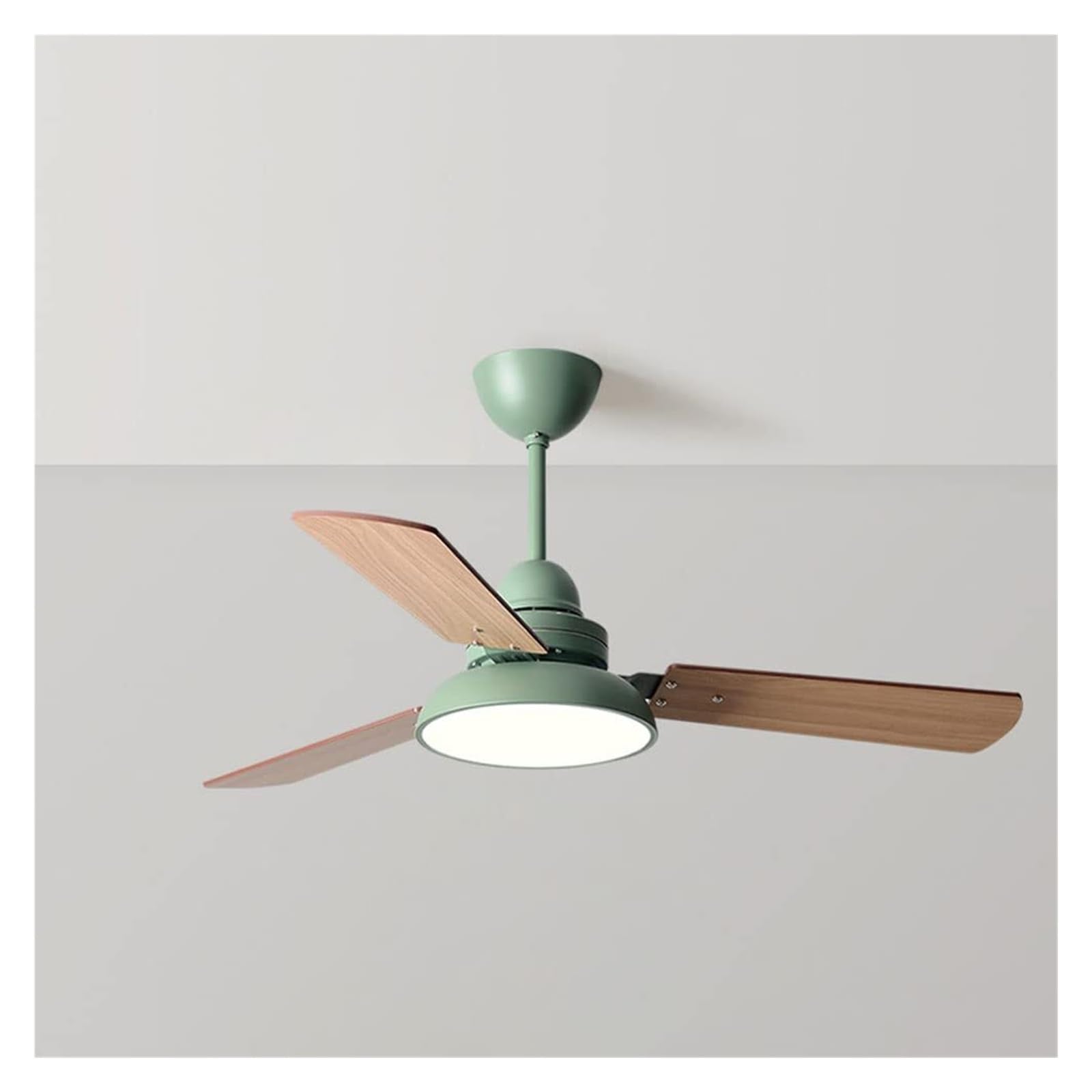 Modern Wood Ceiling Fan With LED Lights Smart Dimmable Kitchen With Remote
