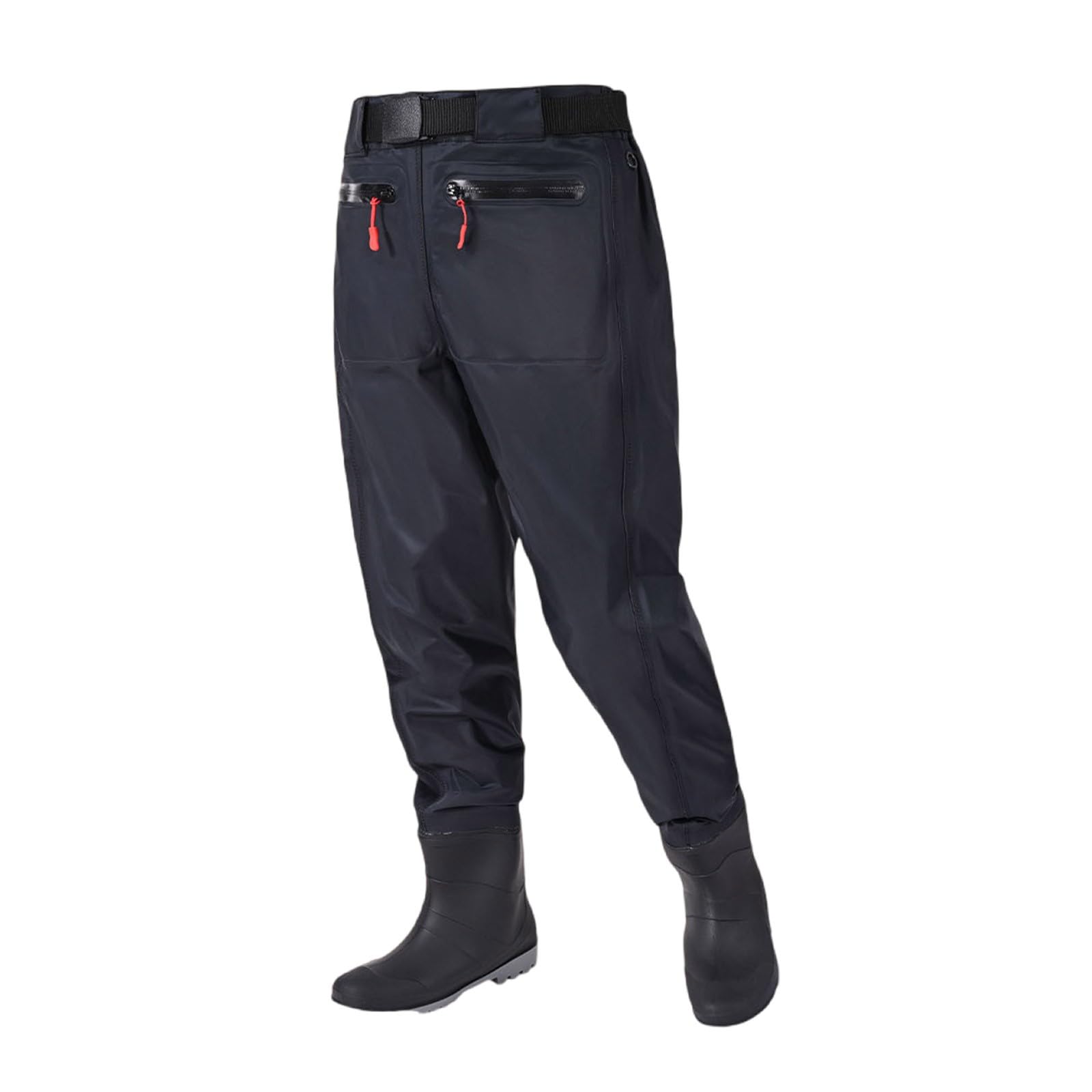 Generisch Unisex-Regenhose wasserdichte Hose Nylon-Regenhose mit Reißverschluss Hüftlange Hose für Gezeitenbecken Hüftlange Hose zum Angeln im Bach Einteiliger wasserdichter Anzug Angelbekleidung