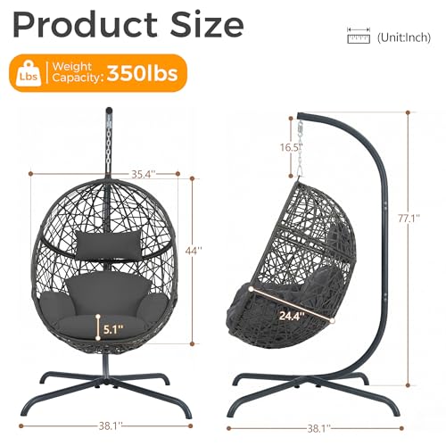 BULEXYARD Oversized Hanging Egg Chair