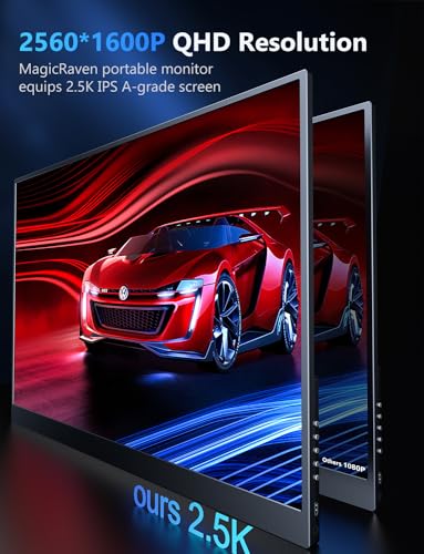 Image of 2.5K Portable Gaming Monitor, 18 inch 144Hz IPS Portable Laptop Monitor, Second Screen Dual USB C HDMI Computer Gaming Display with Speakers & Smart Cover, Travel Monitor for PC Phone PS4 /5 Xbox Switch