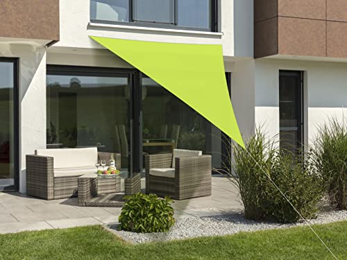 Tenda parasole Lanzarote verde mela 400 x 400 x 300 cm triangolare 241-78 poliestere 0.5 kg