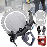 Bürstenlose Wandfräsmaschine | Hochgeschwindigkeits-3000 U/min, 90° Multi-Winkel-Rillenschneiden, inklusive 2 Diamantklingen und wasserzugeführter Staubunterdrückung für Granit, Marmor, Stahl und