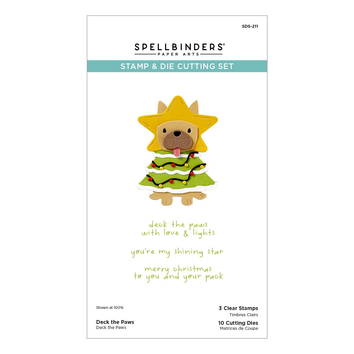 Deck The Paws Clear Stamp & Die Set from The Merry Mischief Collection