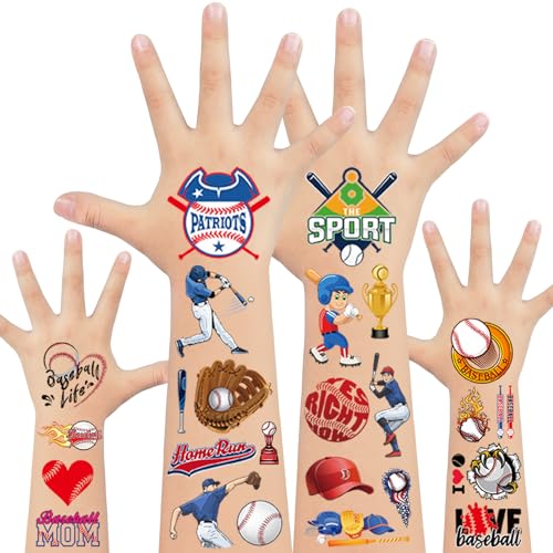 Emome EM-CH00146 20 Sheets Baseball Stickers Tattoos cover