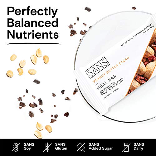SANS Meal Replacement Protein Bar AllNatural Nutrition Bar With No