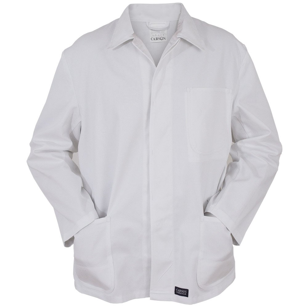 Arbeitsjacke aus reiner Baumwolle, 1 Stück, 50, weiß, KTH709J.W