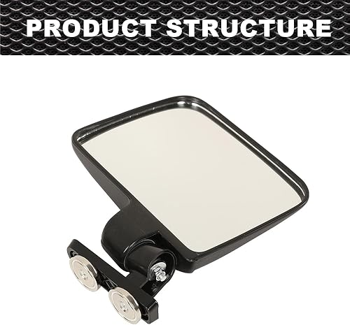 Miniatura 7 de PIT66 Espejo de tractor magnético universal de 220 libras compatible con cortacésped Kubota B BX John Deere texturizado negro