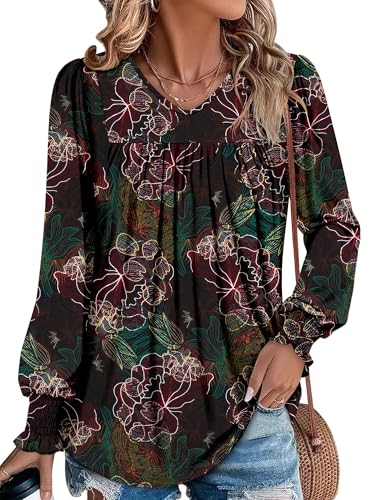 BETTE BOUTIK Womens Long Sleeve Tunic Tops Fall V Neck T-Shirts Blouses Casual Fashion Shirts3