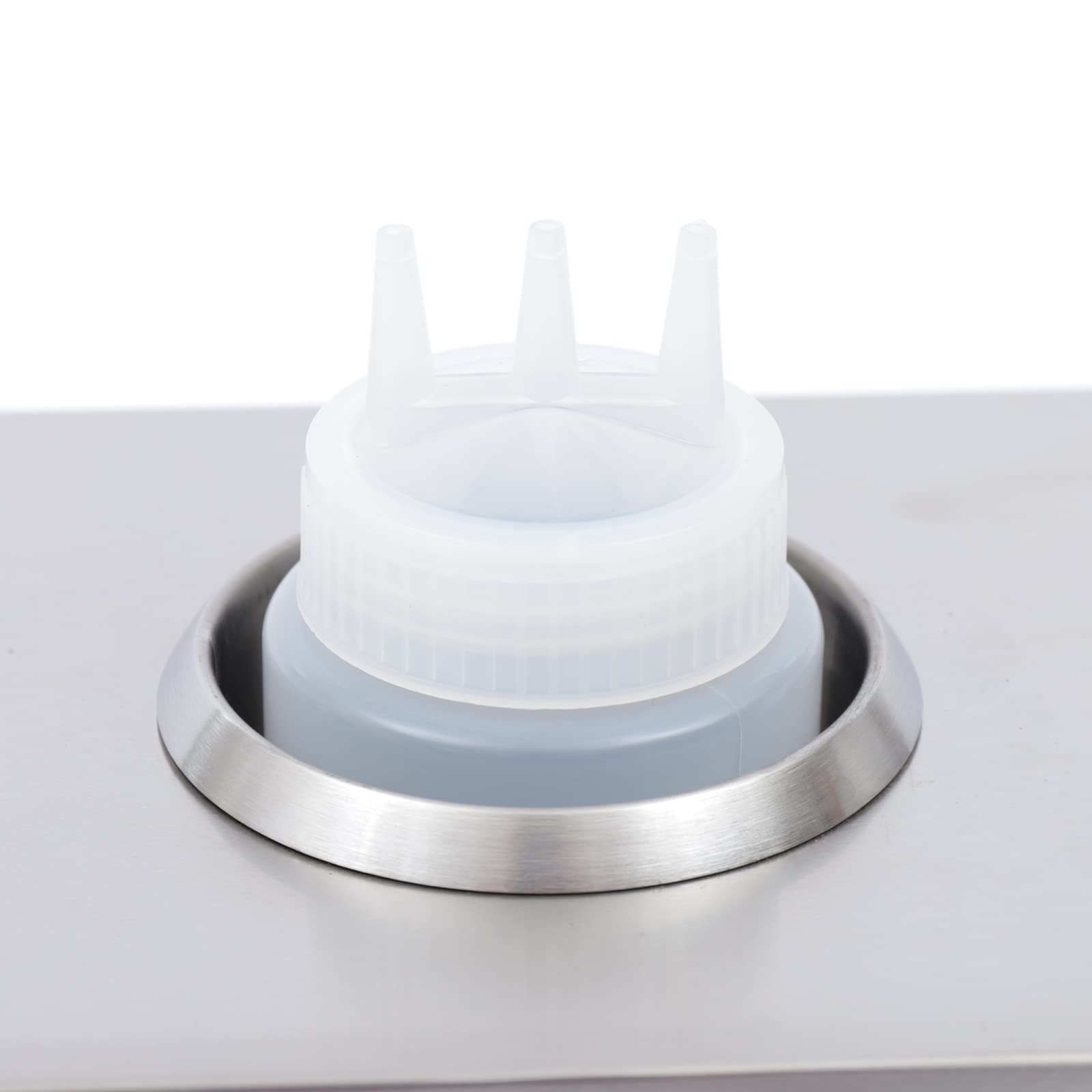 Calentador Eléctrico de Salsas Comercial 4 Botellas 650ml Acero Inoxidable Control Temperatura 30-85°C Independiente para Restaurante Cafetería Snack Bar
