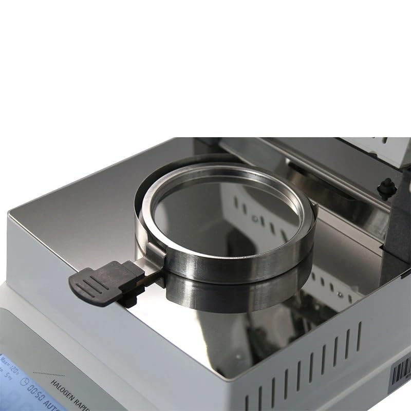 Analizador de humedad, Analizador de humedad halógeno de alta precisión, medidor electrónico de contenido de humedad con legibilidad de 0,0001g, capacidad máxima de 120g, mejora la eficiencia del lab