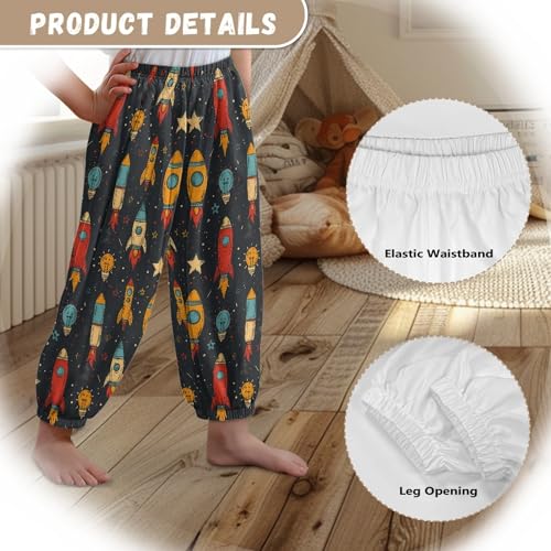 Image of Unisex Little Kids Yoga Trousers Bohemian Beach Pants Baggy Harem Activewear for Boys and Girls Age 3-10