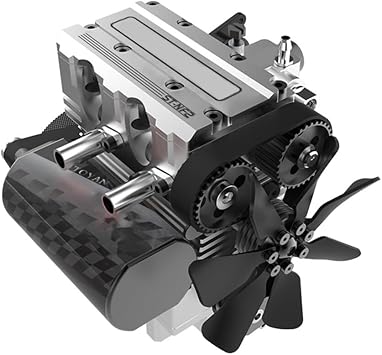 Engine Model Kit, ST-NF2 DIY Assembly L2 Engine Kit, Air Cooled 4 Stroke Engine Motor Model, Inline Engine Kit, Physics Experiment Toys Gift